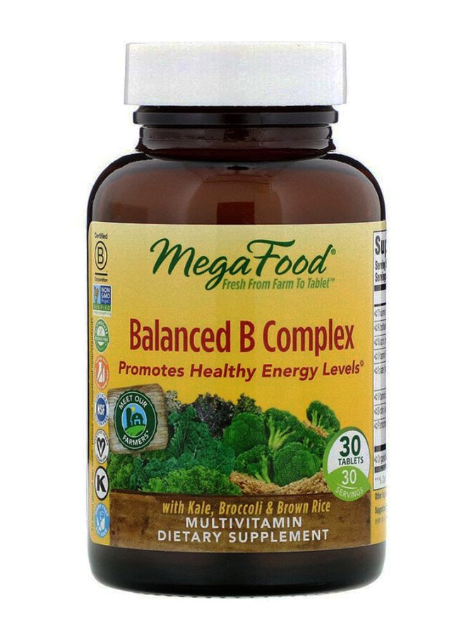 MegaFood Balanced B Complex - 30 Tablets - Image 1