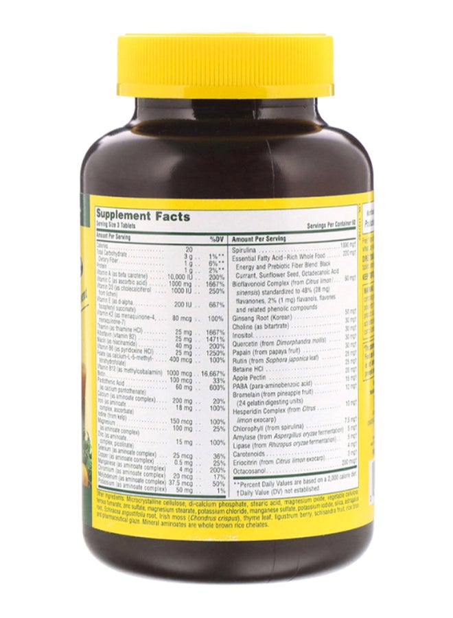 Natures Plus Source of Life Multi-Vitamin And Mineral Supplement - 180 Tablets - Image 2