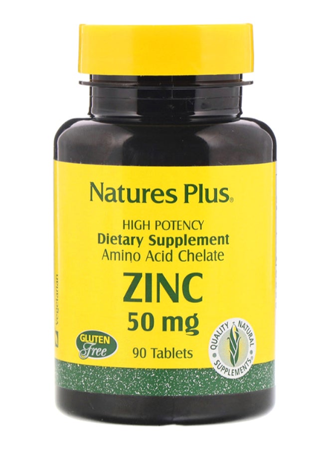 Natures Plus Zinc Dietary Supplement- 90 Tablets - Image 1