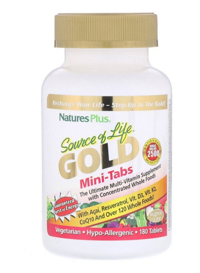 Natures Plus Source Of Life Gold Ultimate Vitamin Supplement - 180 Tablets - Image 1
