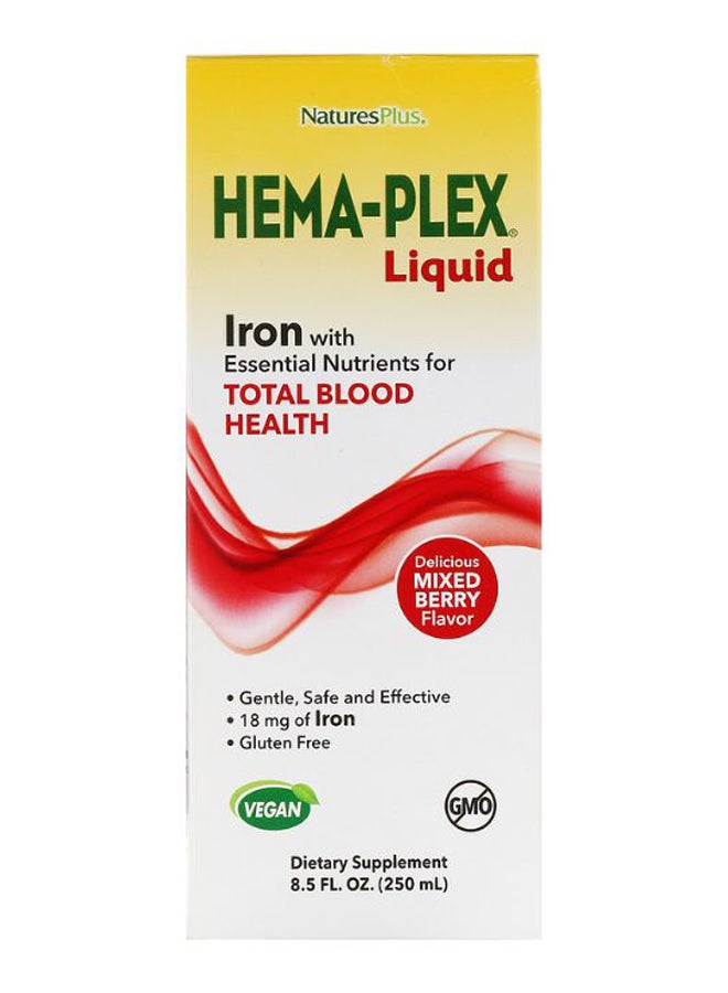 Natures Plus Hema Plex Blood Health Liquid Mixed Berry - Image 1