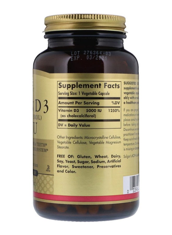 سولجر مكمل غذائي فيتامين D3 (كوليكالسيفيرول) - 240 كبسولة نباتية - Image 2