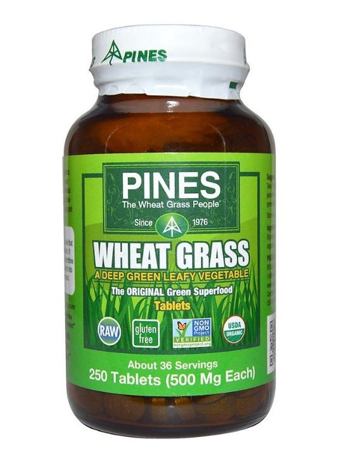 Pines International Wheat Grass Dietary Supplement - 250 Tablets - Image 1