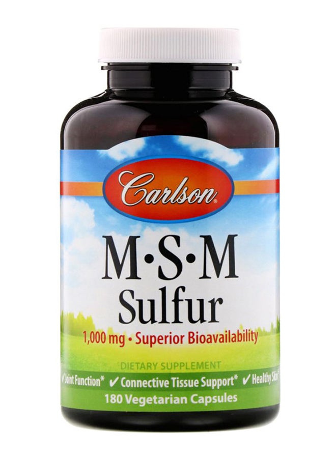 كارلسون لابس مكمل غذائي ميثيل سلفونيل ميثان الكبريت فائق التوافر الحيوي - يحتوي 180 كبسولة - Image 1