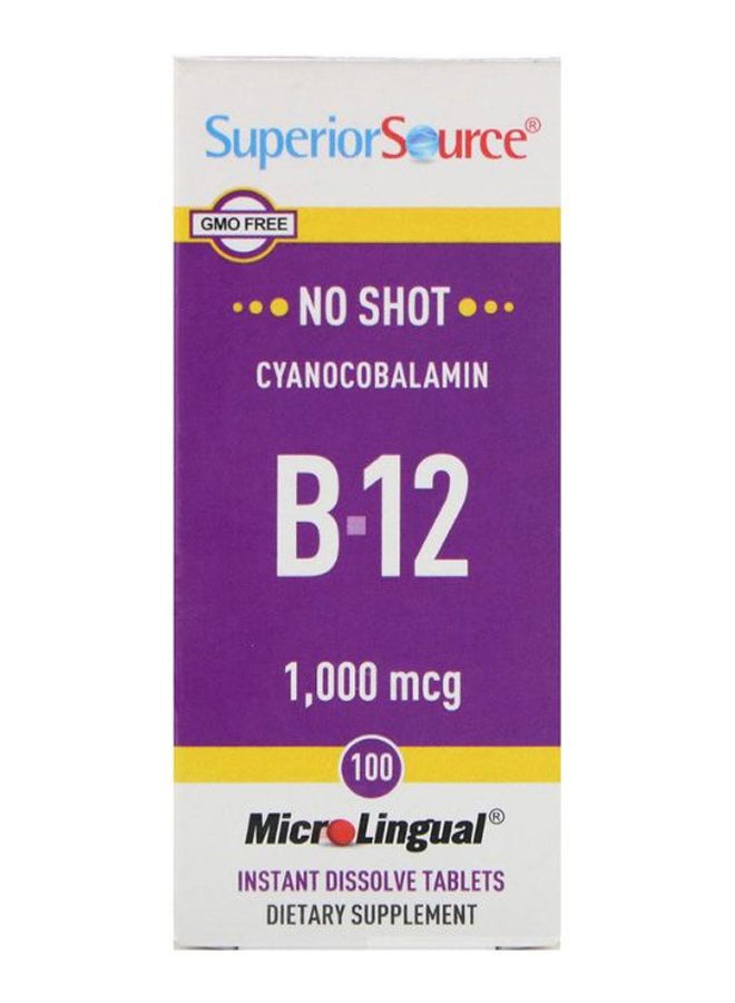 Superior Source Cyanocobalamin B12 - 100 MicroLingual Instant Dissolve Tablets - Image 1