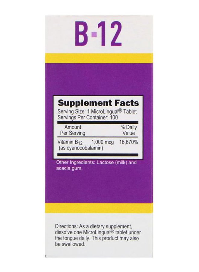 Superior Source Cyanocobalamin B12 - 100 MicroLingual Instant Dissolve Tablets - Image 2