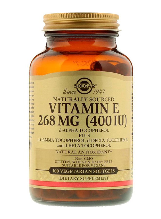 Solgar Naturally Sourced Vitamin E Supplement - 100 Softgels