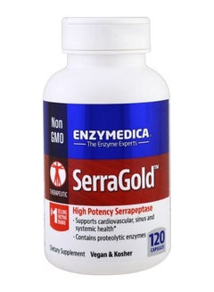 ENZYMEDICA SerraGold High Potency Serrapeptase - 120 Capsules  - Image 1