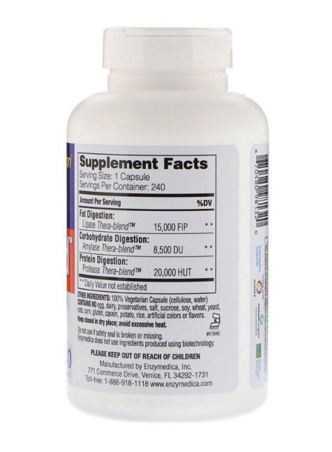 ENZYMEDICA - Lypo Gold For Fat Digestion - 240 Capsules - Image 1