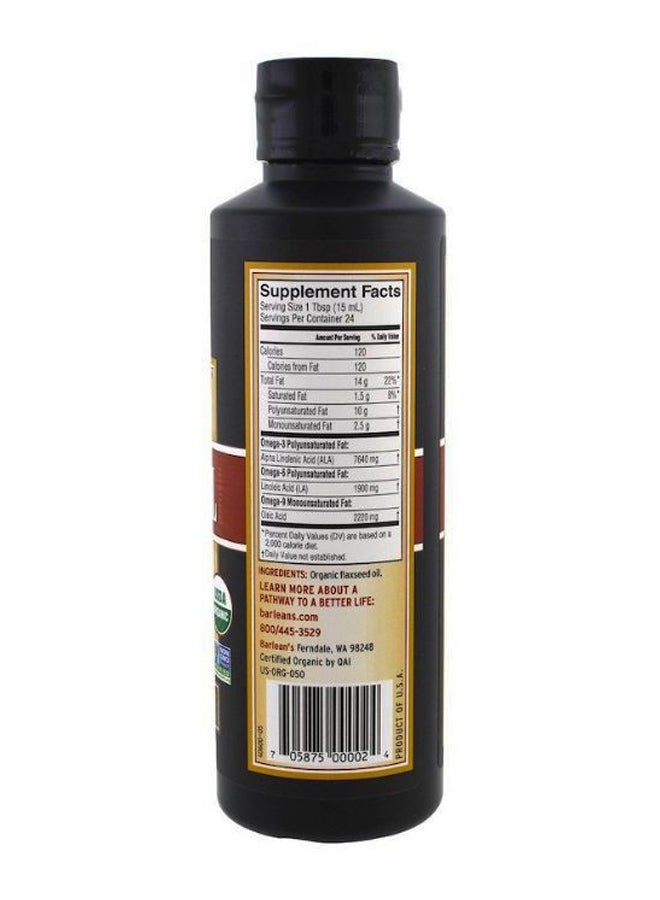 BARLEAN'S Organic Fresh Cold Pressed Flax Oil - Image 2
