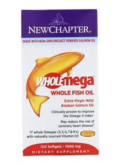 New Chapter Wholemega Extra-Virgin Fish Oil - 120 Softgels  - Image 1