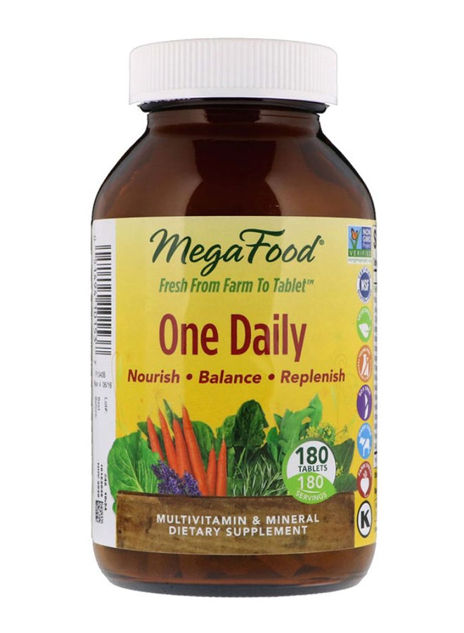 MegaFood One Daily Multivitamin And Mineral Dietary Supplement - 180 Tablets - Image 1