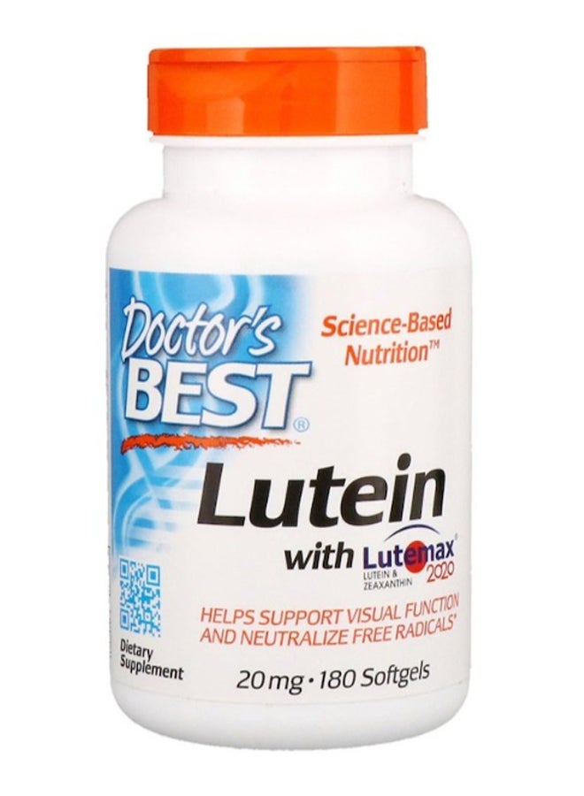 Doctor's BEST Lutein With Lutemax 2020 - 180 Softgels  - Image 1