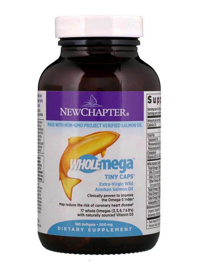 New Chapter Wholemega Extra-Virgin Wild Alaskan Salmon - 180 Softgels