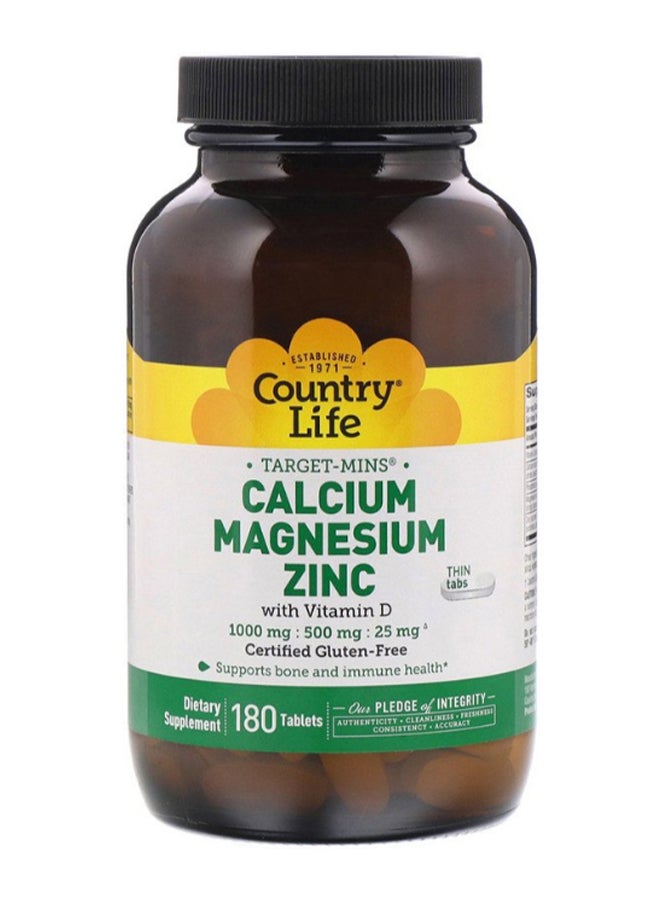 Target-Mins Calcium Magnesium Zinc - 180 Tablets