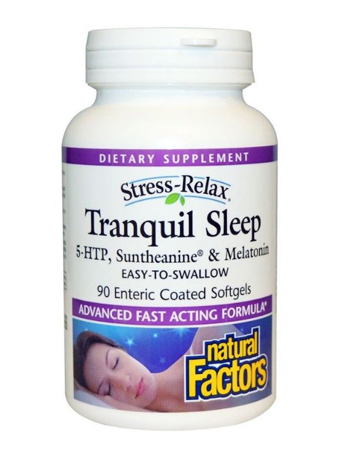 natural Factors Stress-Relax Tranquil Sleep - 90 Enteric Coated Softgels  - Image 1