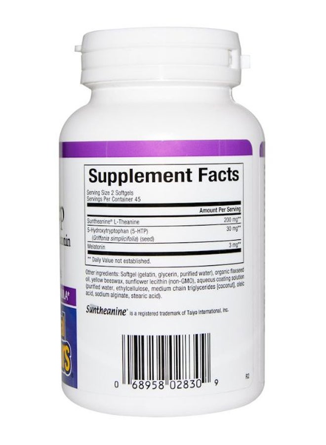 natural Factors Stress-Relax Tranquil Sleep - 90 Enteric Coated Softgels  - Image 2