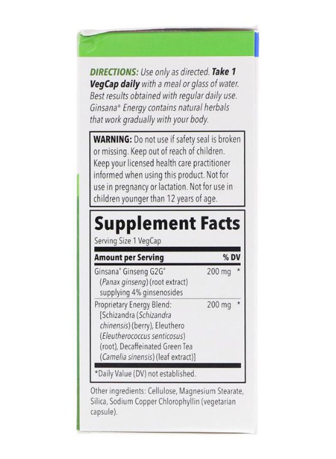 Body Gold Ginsana Energy - 30 Veg Caps - Image 2