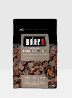 Weber 48-Piece Natural Lighter Cubes Brown 