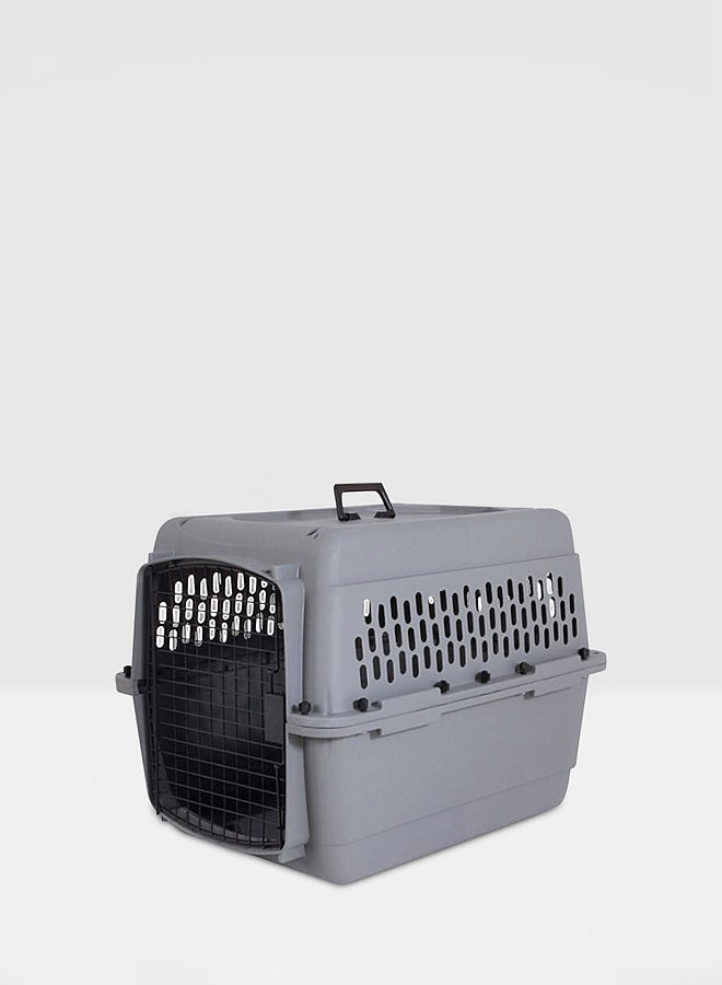 بيت ميت بيت للكلاب بتصميم تقليدي رمادي فاتح 28بوصة