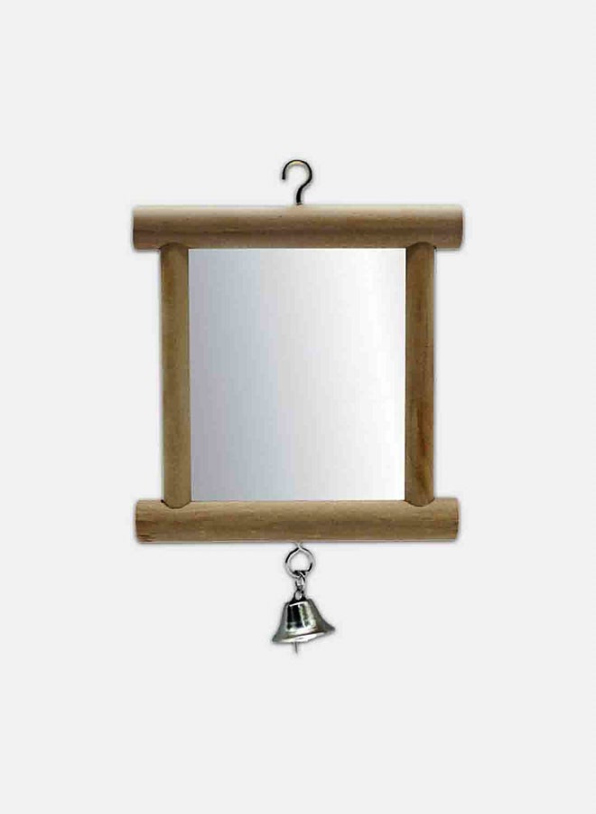 Mirrored Bird Cage Stand Bar Beige/Clear - Image 1