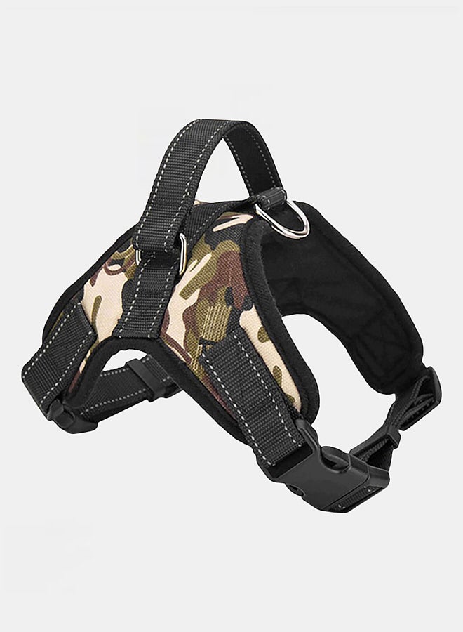 Adjustable Pet Chest Strap Black/Beige/Green Large - Image 1