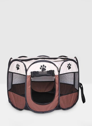 Portable Folding Pet Cage Brown 91x91x58centimeter - v1588515128/N18490801A_1