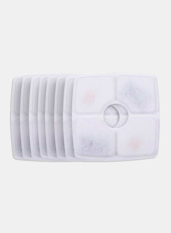 8-Piece Water Fountain Replacement Filter White