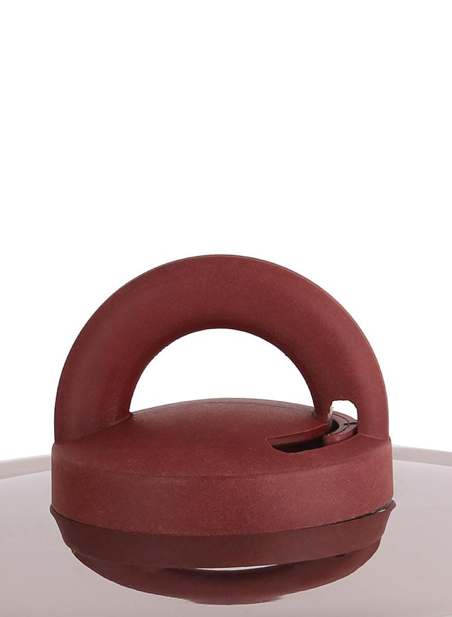 Alsaif Non-Stick Cooking Pot With Lid Red 32cm - Image 3