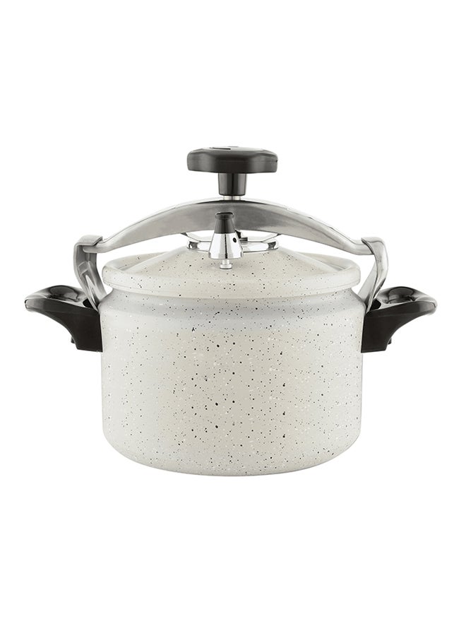 Alsaif Al Saif Aluminium Granite Pressure Cooker Pearl White 5Liters  - Image 2