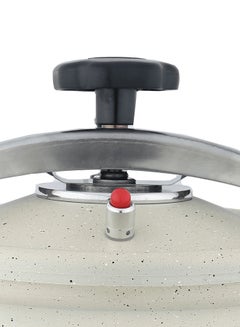Alsaif Al Saif Aluminium Granite Pressure Cooker Pearl White 5Liters  - Image 4