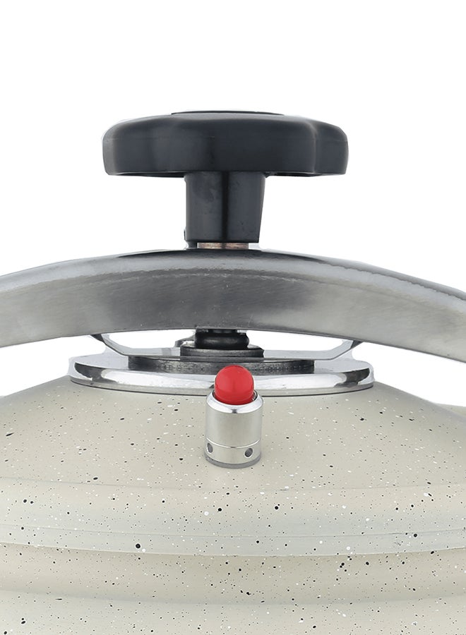 Alsaif Al Saif Aluminium Granite Pressure Cooker Pearl White 5Liters  - Image 4