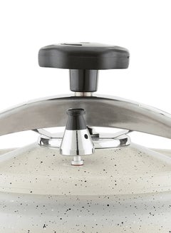 Alsaif Al Saif Aluminium Granite Pressure Cooker Pearl White 5Liters  - Image 5