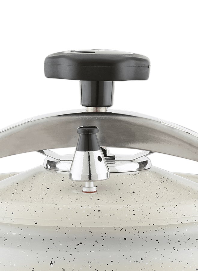 Alsaif Al Saif Aluminium Granite Pressure Cooker Pearl White 5Liters  - Image 5