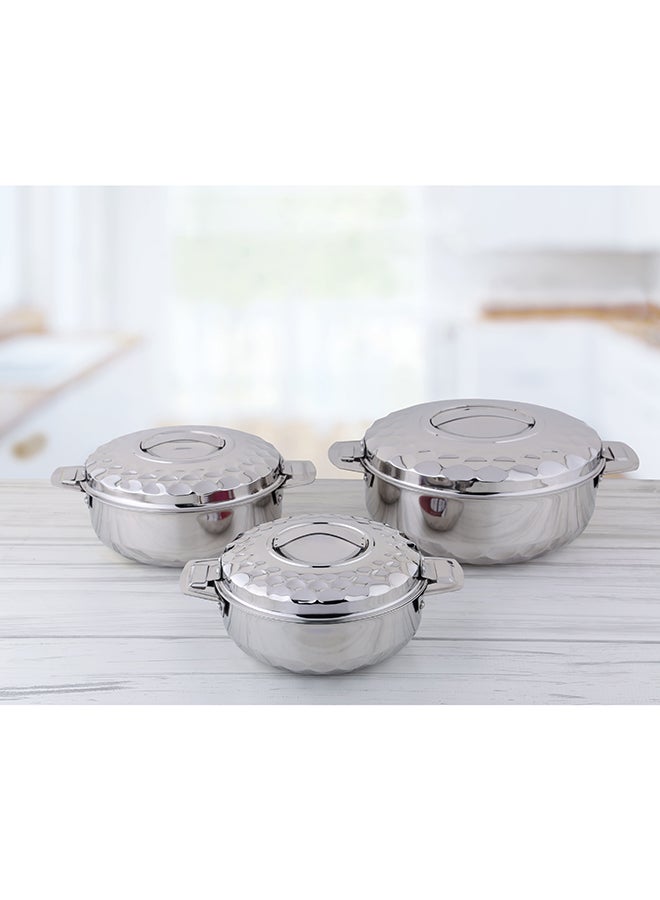 Aristo 3 -Piece Hot Pot Set Chrome 1.0/1.5/2.5Liters  - Image 3