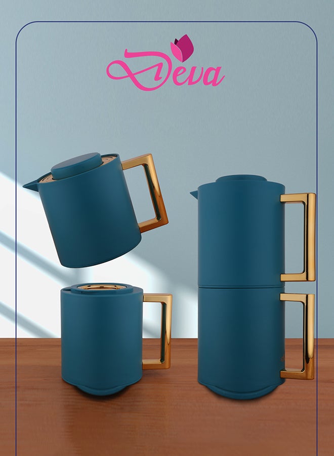 Deva 2-In-1 Coffee And Tea Vacuum Flask Blue 0.5Liters - Image 5