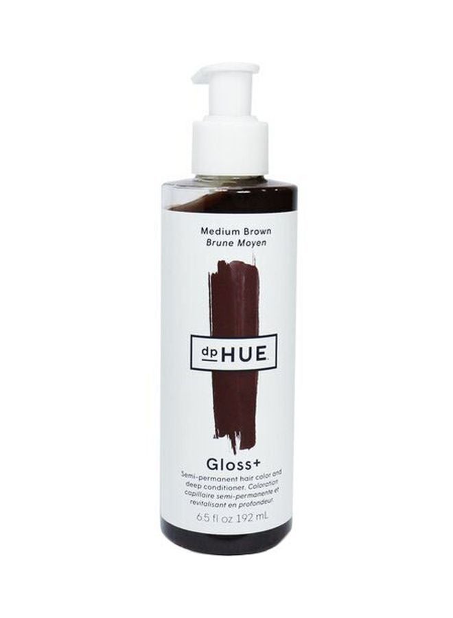 Gloss+ Semi-Permanent Hair Color And Deep Conditioner Medium Brown 192ml - v1588546012/N37797919A_1