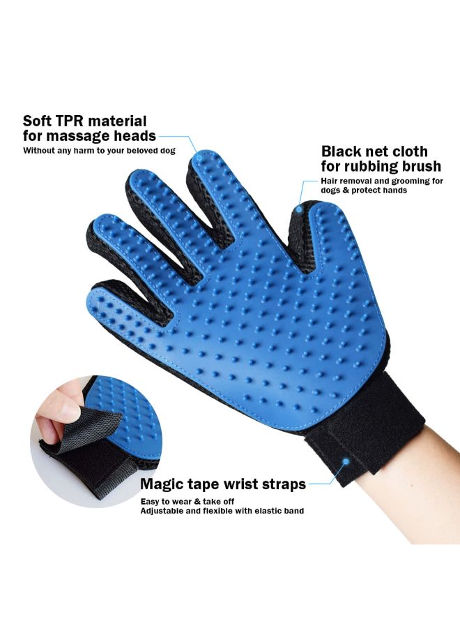 زوج من القفزات لتمشيط الحيوانات الأليفة أسود/أزرق 24 x 16 x 1.5سم - Image 4