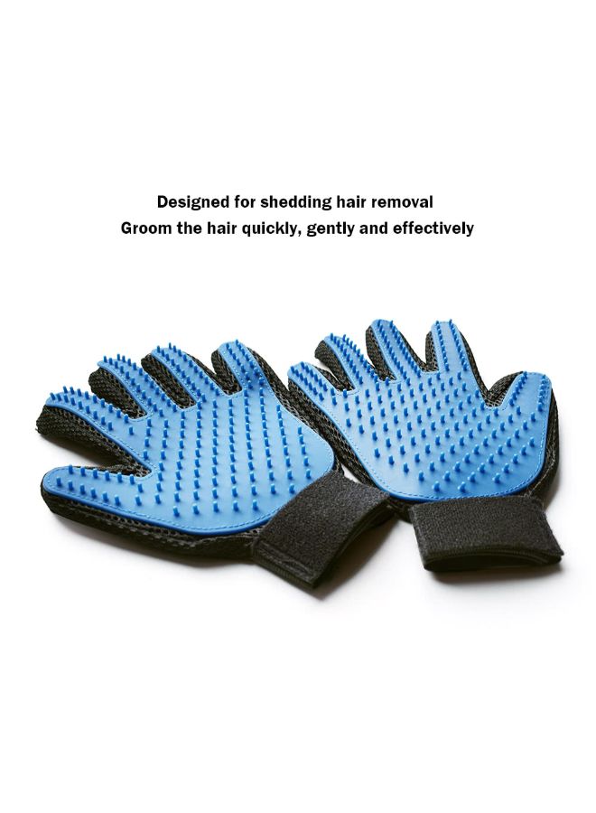 زوج من القفزات لتمشيط الحيوانات الأليفة أسود/أزرق 24 x 16 x 1.5سم - Image 5