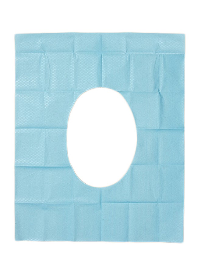طقم أغطية معقمة لمقعد المرحاض للاستخدام مرة واحدة - 10 قطع أزرق 46.5 x 38.5سم  - Image 1