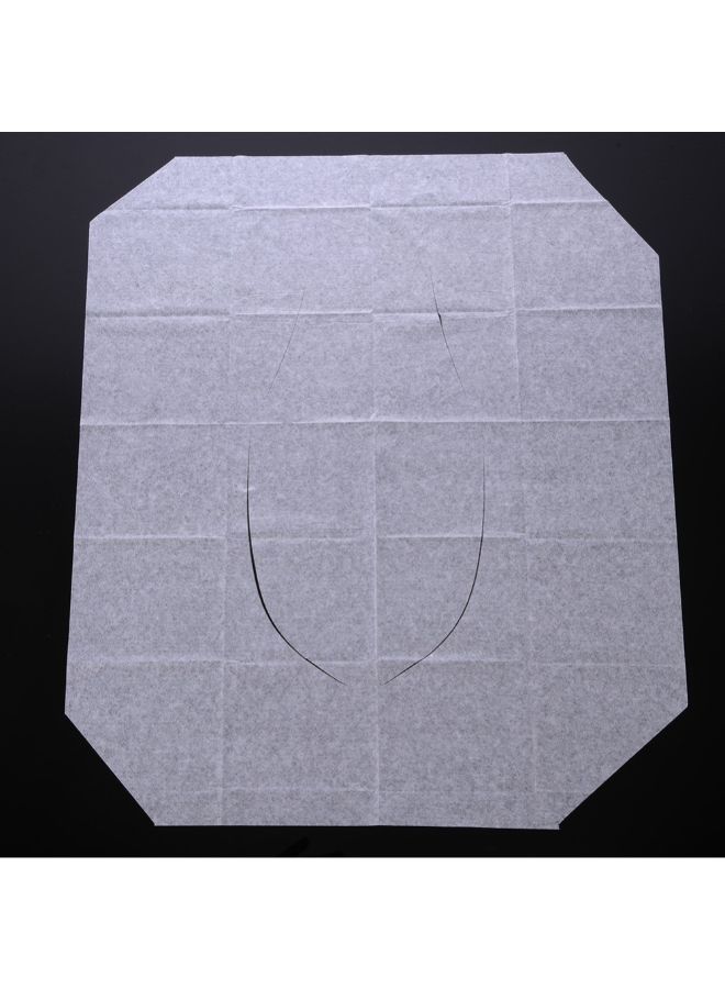 10-Piece Disposable Toilet Seat Cover Paper White 46.5 x 38.5centimeter - Image 3