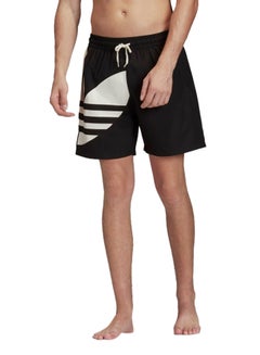 Big Trefoil Swim Shorts Black/White