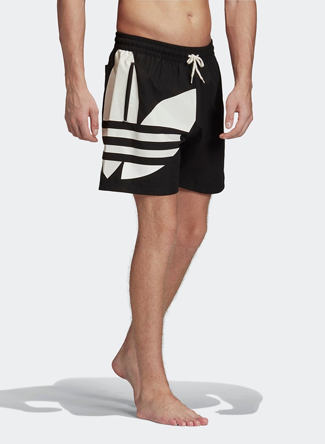 adidas Originals - Big Trefoil Swim Shorts Black/White - Image 1