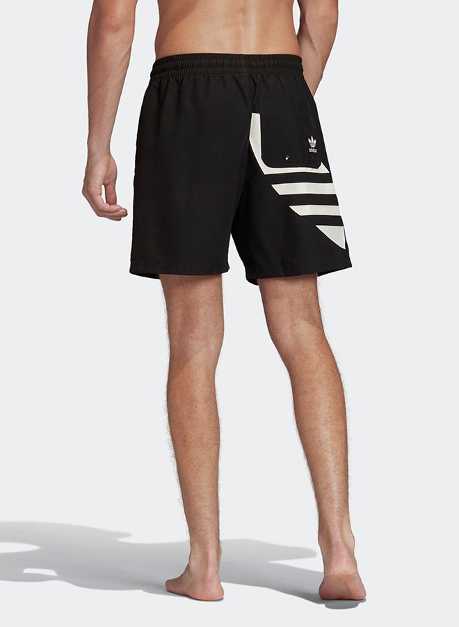 adidas Originals - Big Trefoil Swim Shorts Black/White - Image 1