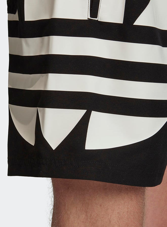 adidas Originals - Big Trefoil Swim Shorts Black/White - Image 1