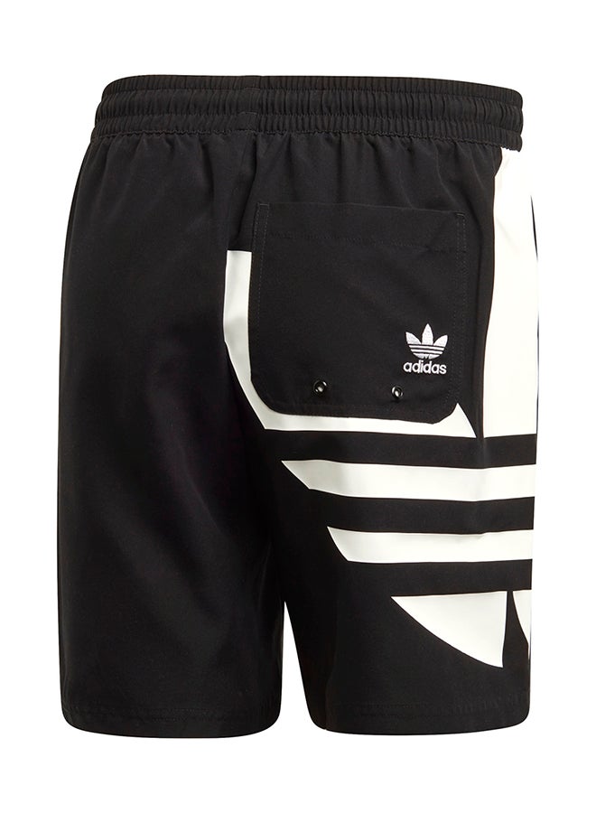 adidas Originals - Big Trefoil Swim Shorts Black/White - Image 1