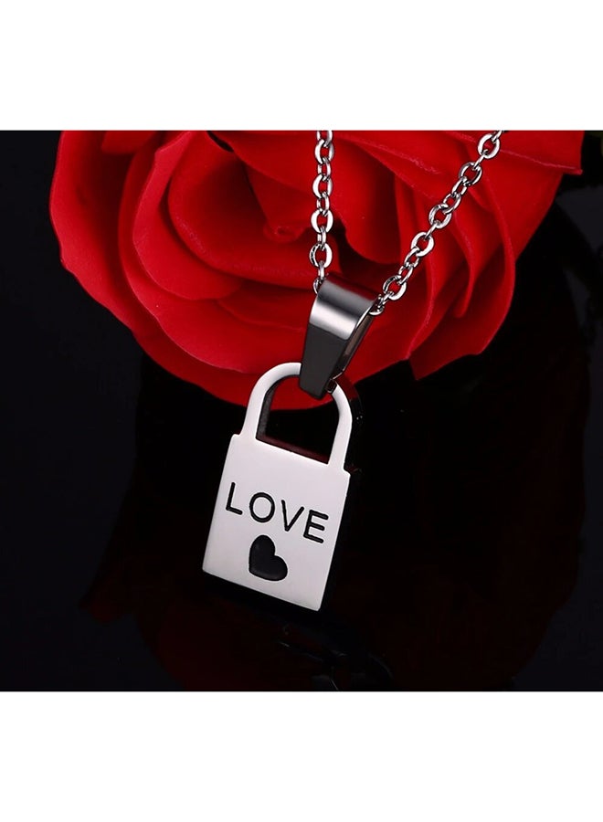 QiaoKai - Love Lock Key Pendant Necklace - Image 1