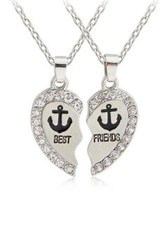 2-Piece Silver Plated Best Friend Pendant Necklace - v1588578647/N15252595A_2