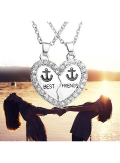 2-Piece Silver Plated Best Friend Pendant Necklace - v1588578647/N15252595A_4