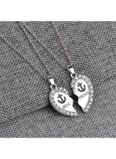 2-Piece Silver Plated Best Friend Pendant Necklace - v1588578651/N15252595A_3